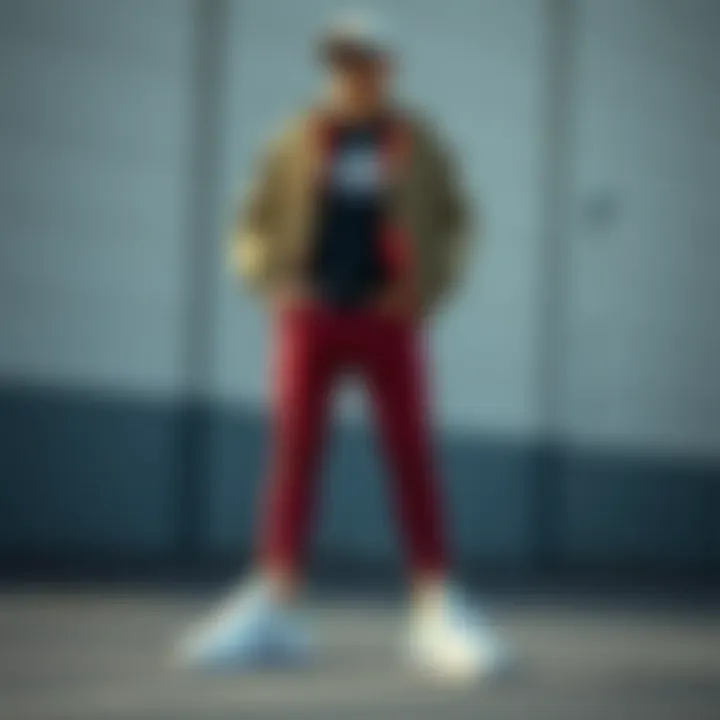 A stylish outfit complementing Stan Smith sneakers