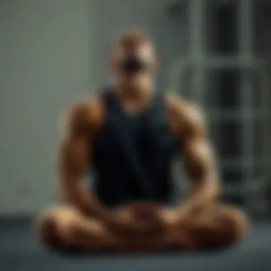 An athlete meditating and visualizing success