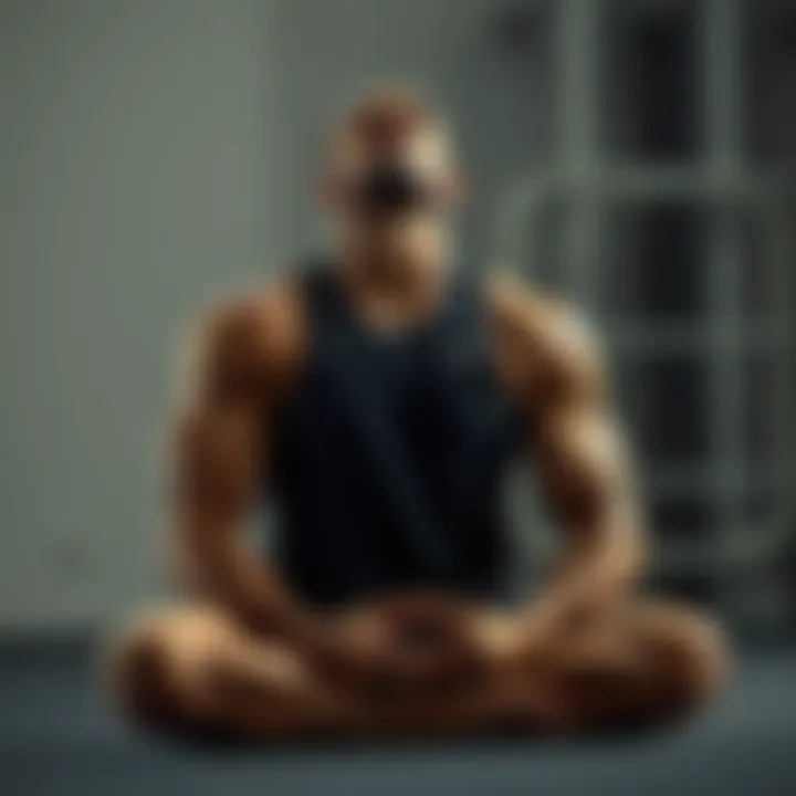 An athlete meditating and visualizing success