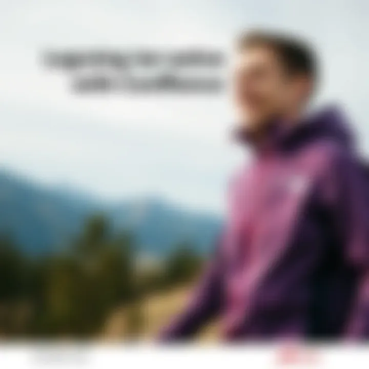 User enjoying outdoor activity wearing The North Face purple jacket