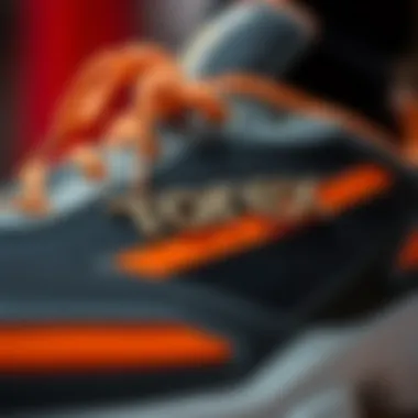 Close-up of Torex sports shoe design and materials