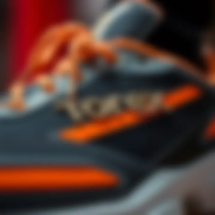 Close-up of Torex sports shoe design and materials