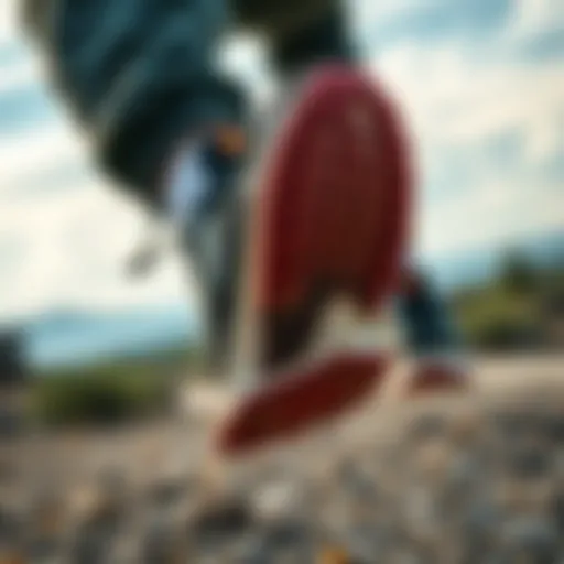 Dynamic outdoor activity featuring Torex sports shoes