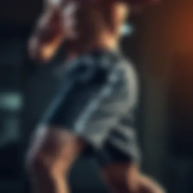 Dynamic Performance in Under Armour Dynamic athlete showcasing Under Armour shorts during an intense workout