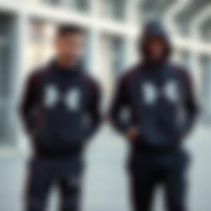 Trendy Under Armour tracksuit featuring innovative design elements.