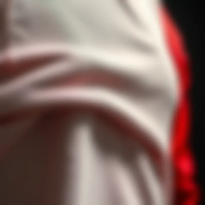 Close-up of various fabric textures for long-sleeve t-shirts