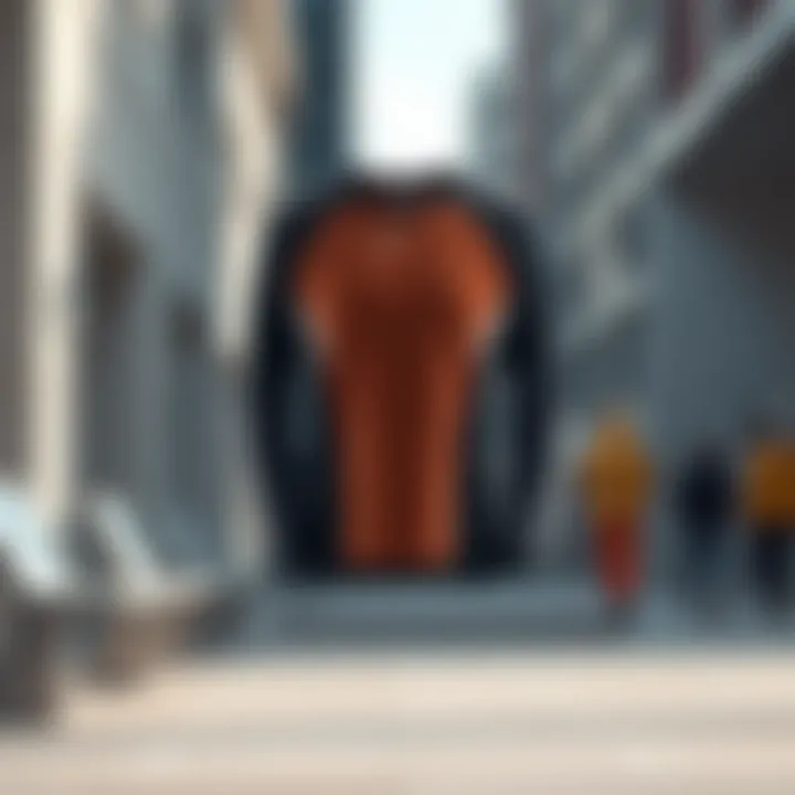 An outfit combination featuring a long-sleeve t-shirt