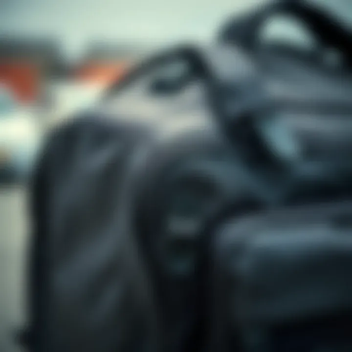 Close-up of the functional elements of the Vans Old Skool backpack