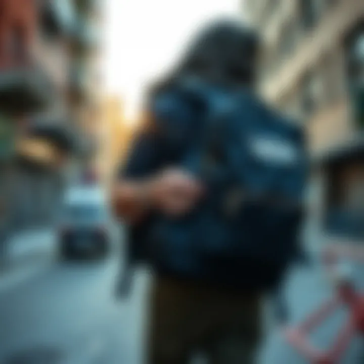 Vans Old Skool backpack in an urban setting