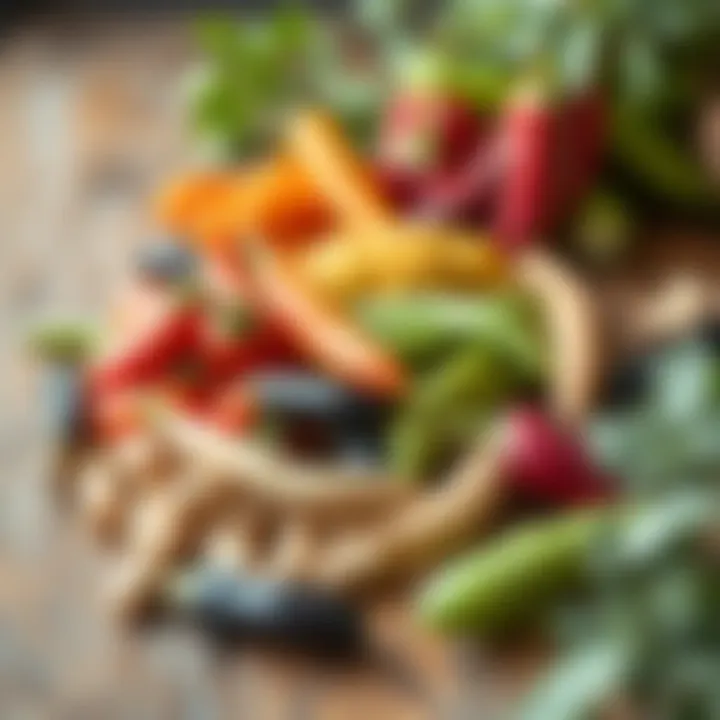 Different types of legumes on a wooden table