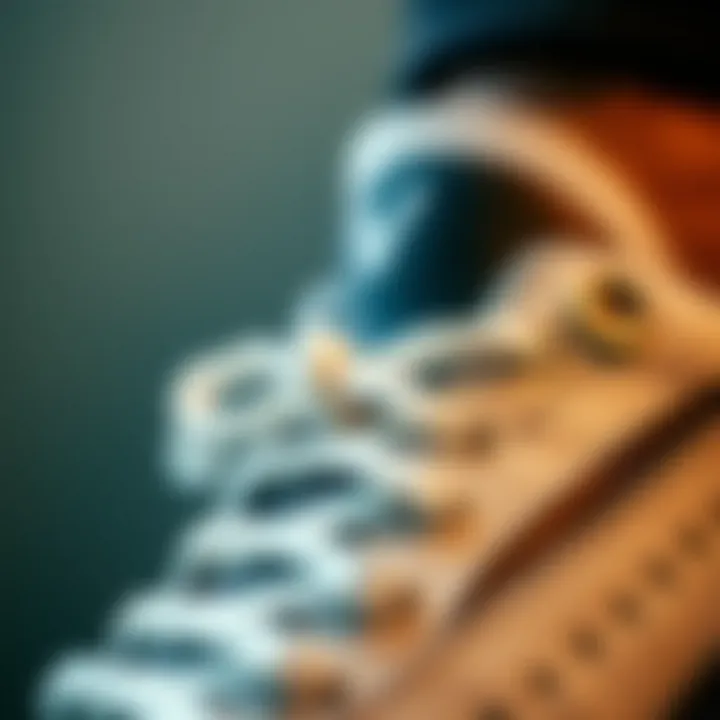 Close-up of Vicco shoe design and materials