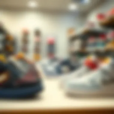 Stylish Vicco sports shoes on display