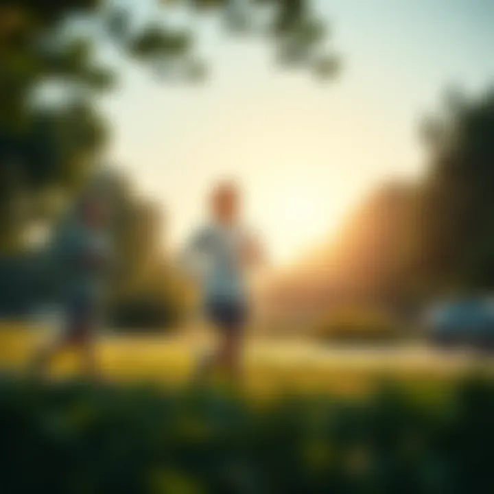 Brisk Walking for Health Improvement An individual enjoying a brisk walk in a park