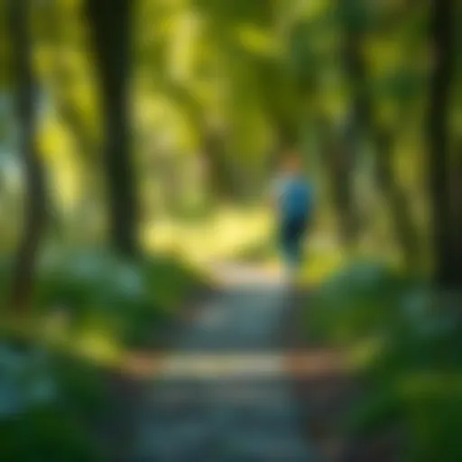 A scenic walking trail surrounded by nature